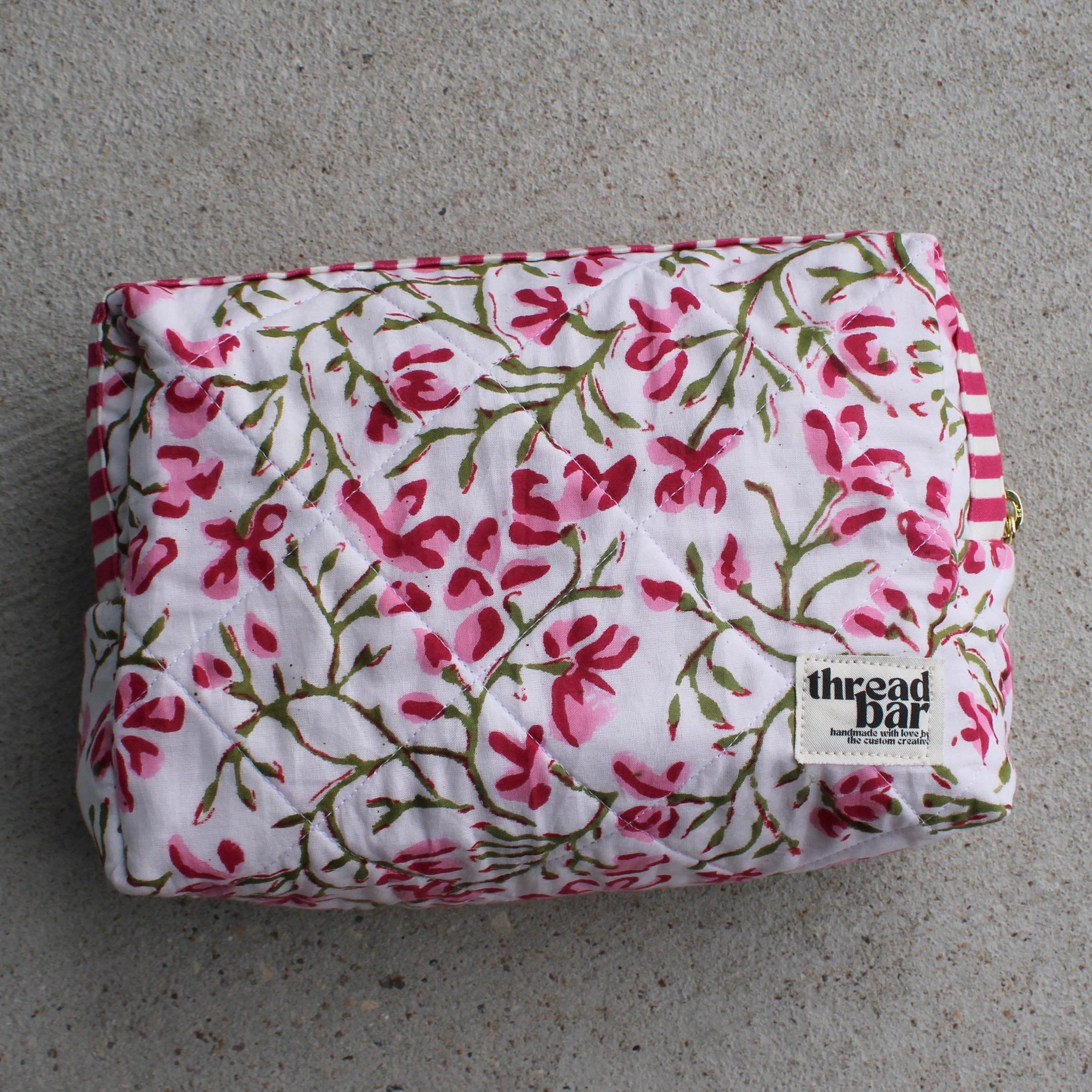 Pink Floral Size Large Bag