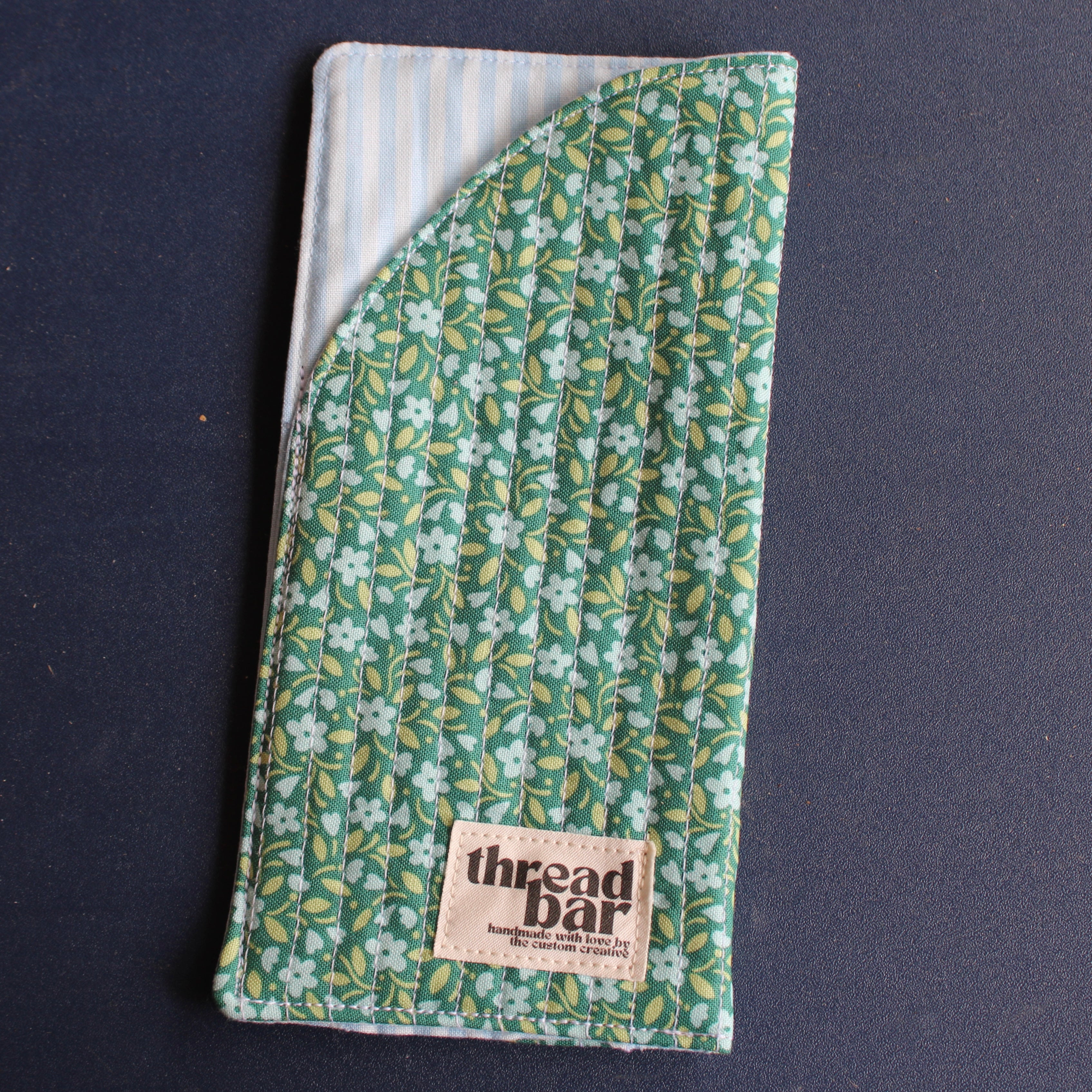 Green Floral Sunglasses Bag