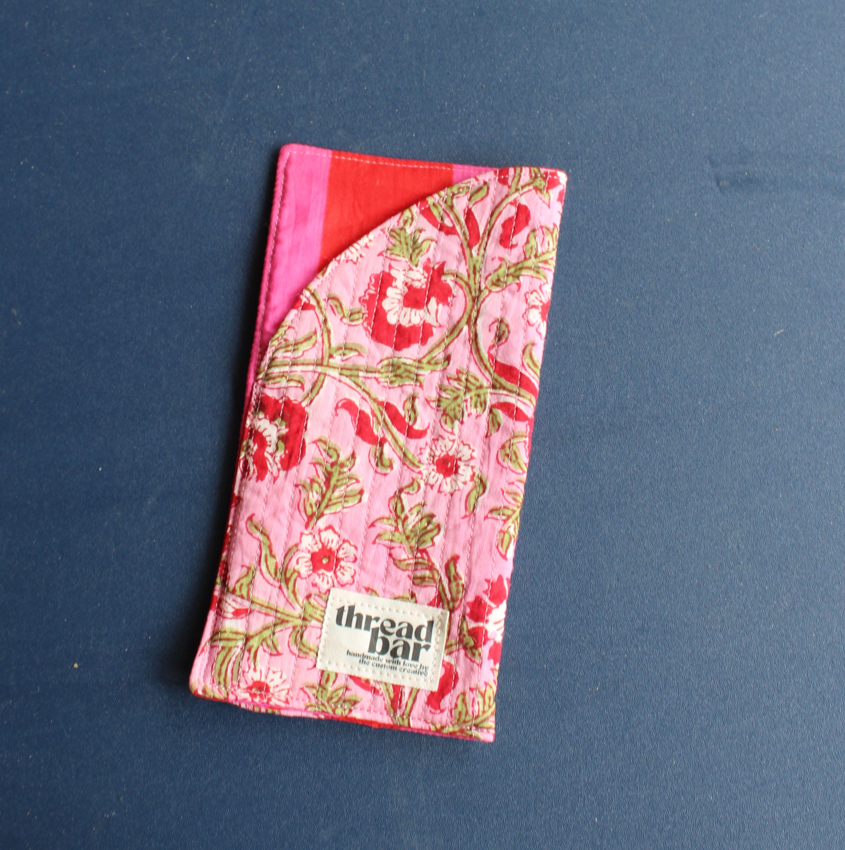 Pink Floral Sunglasses Bag