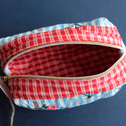 Blue Stripe Floral Size Small Bag