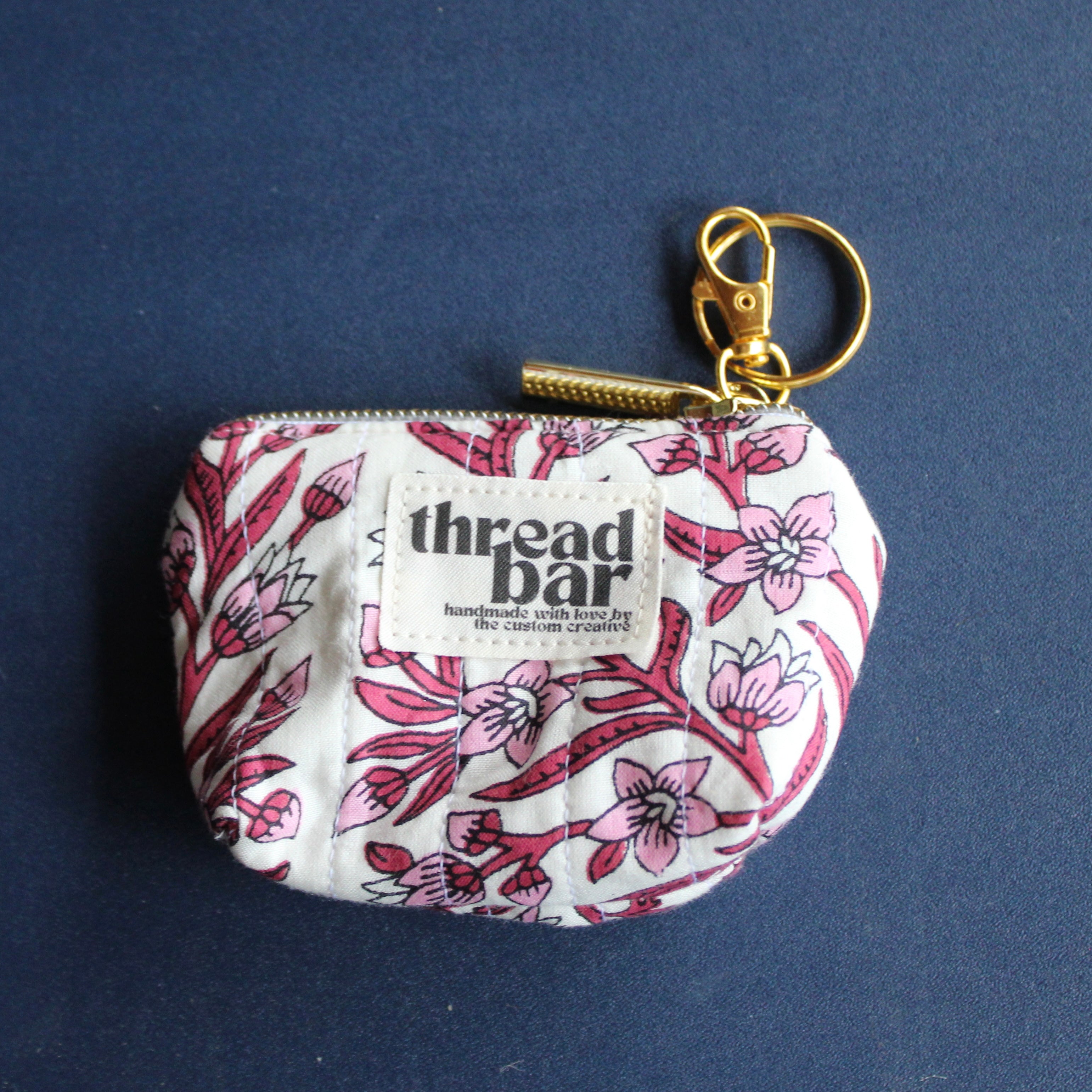 Purple Floral Coin Bag