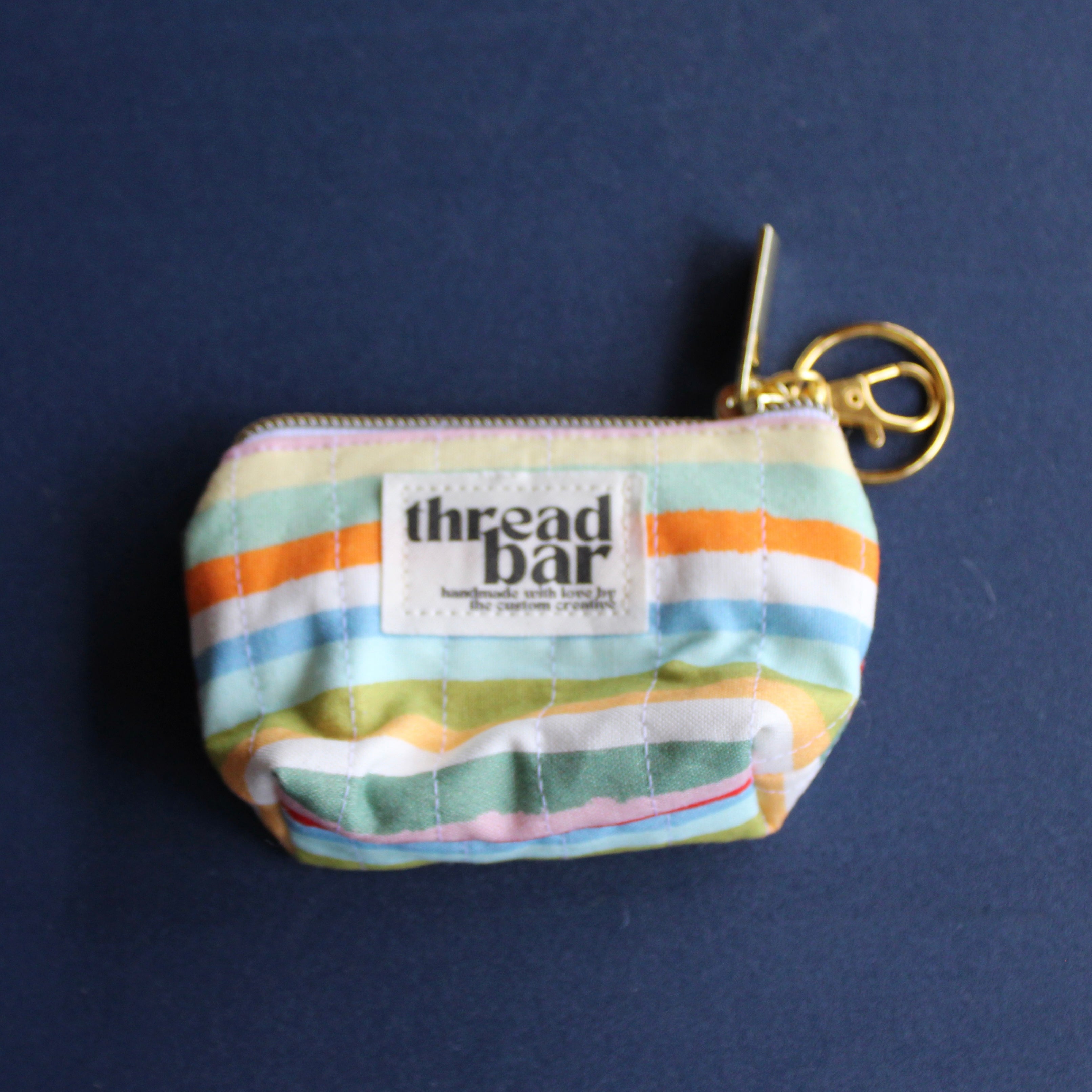Multi Stripe Coin Bag