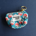 Blue and Orange Floral Coin Bag