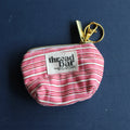 Pink Stripe Coin Bag