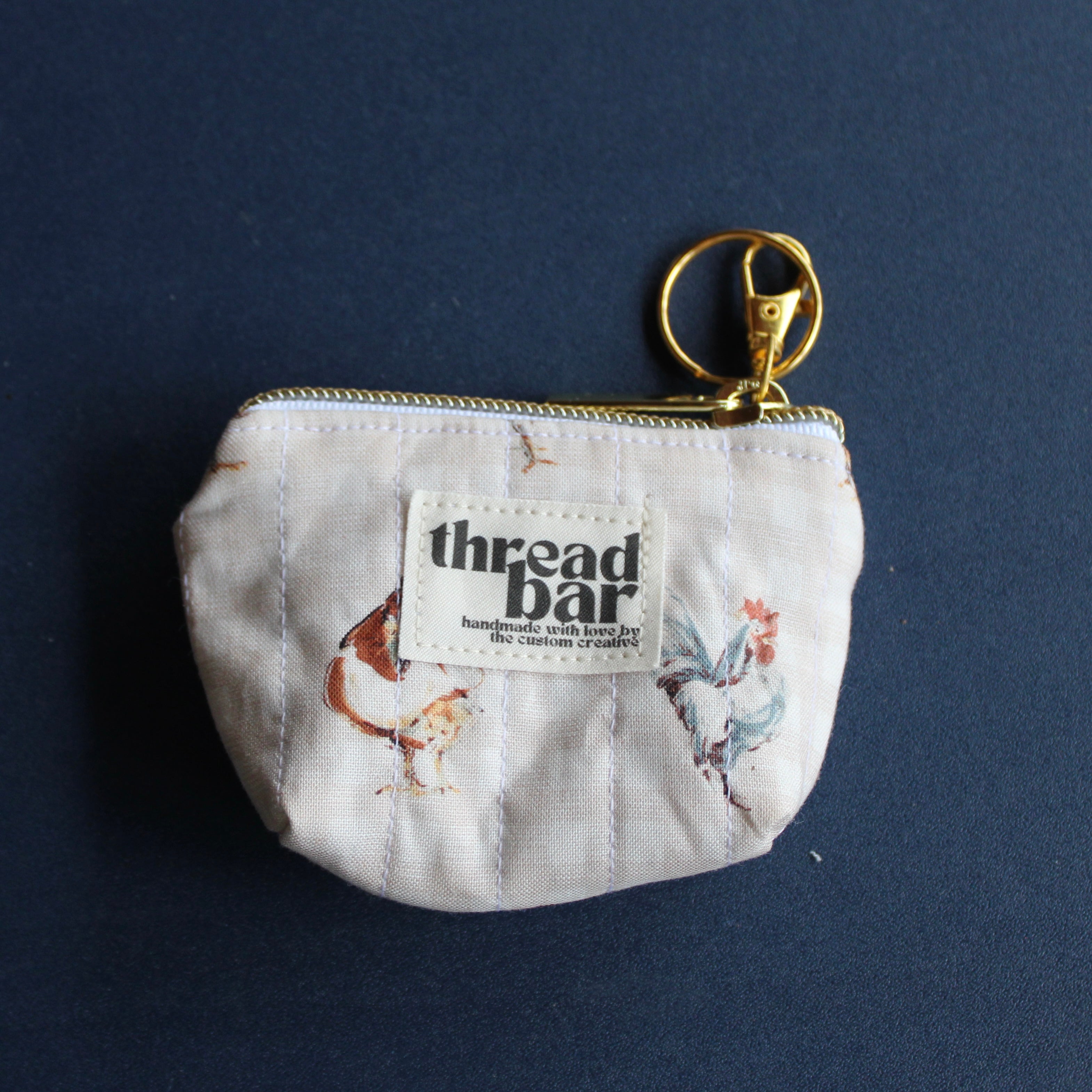 Gingham Chicken Coin Bag