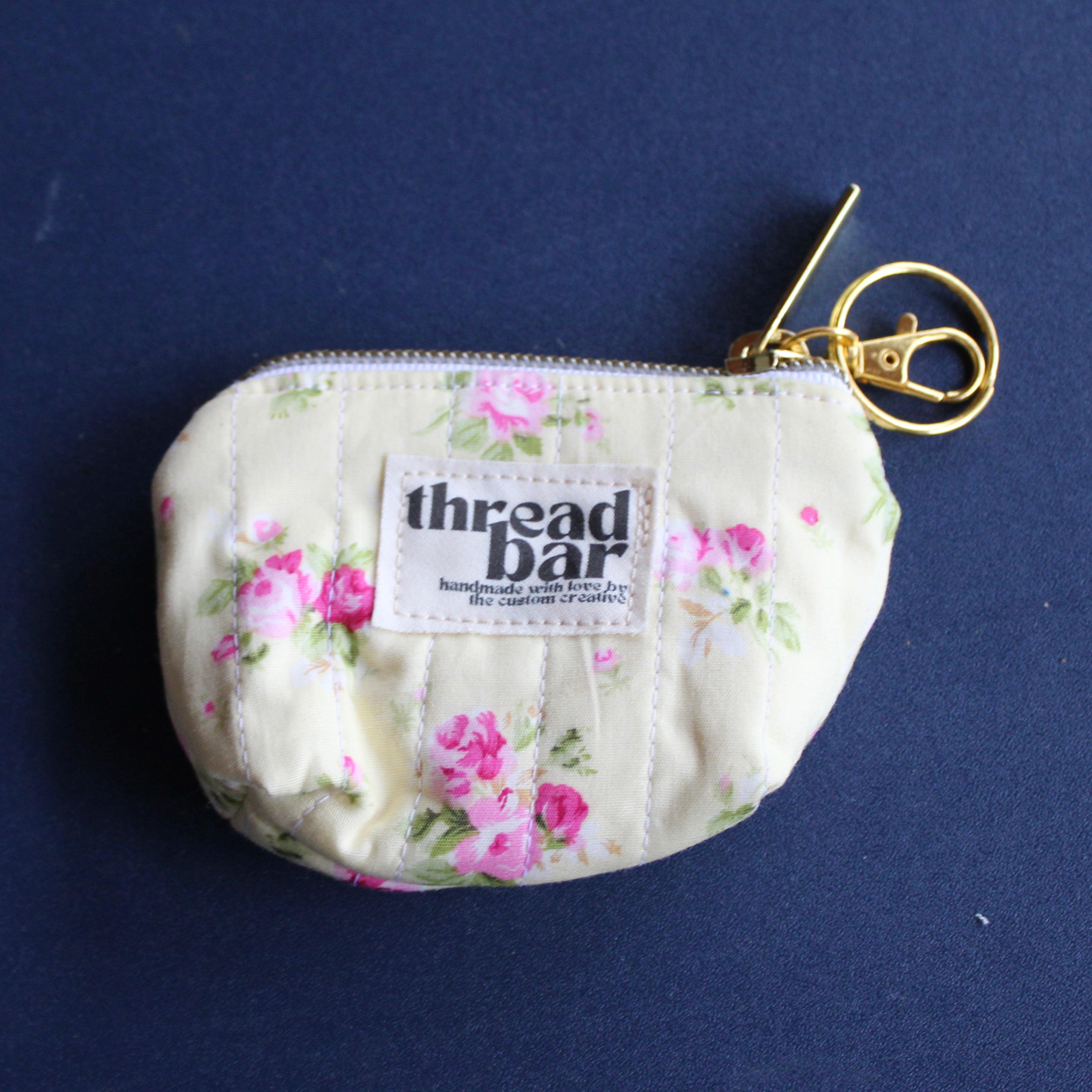 Yellow and Pink Floral Coin Bag