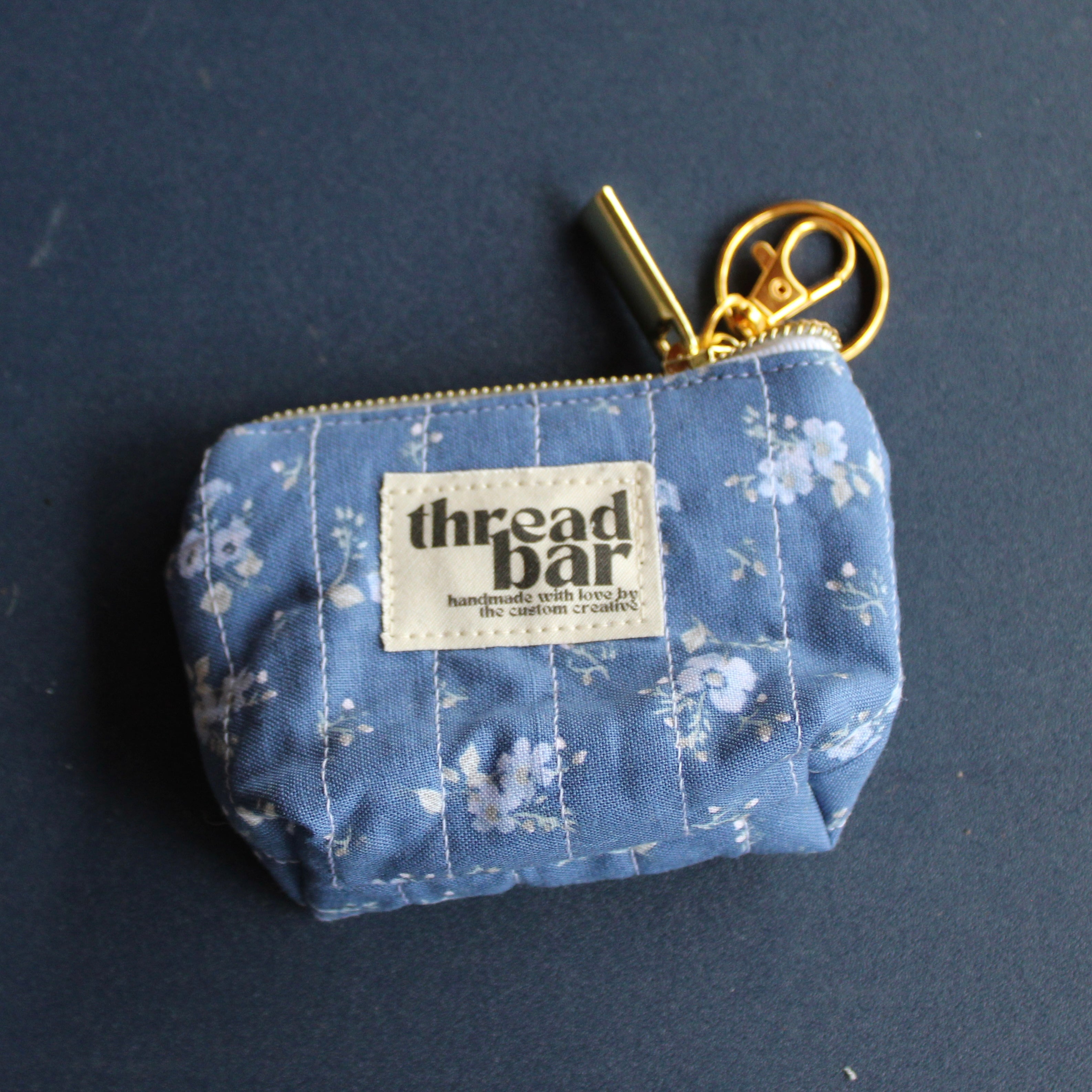 Blue Floral Coin Bag