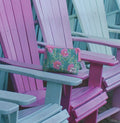 Large Green & Pink Floral Classic Bag
