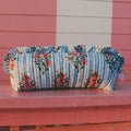 Blue Stripe Floral Hair Tools Bag