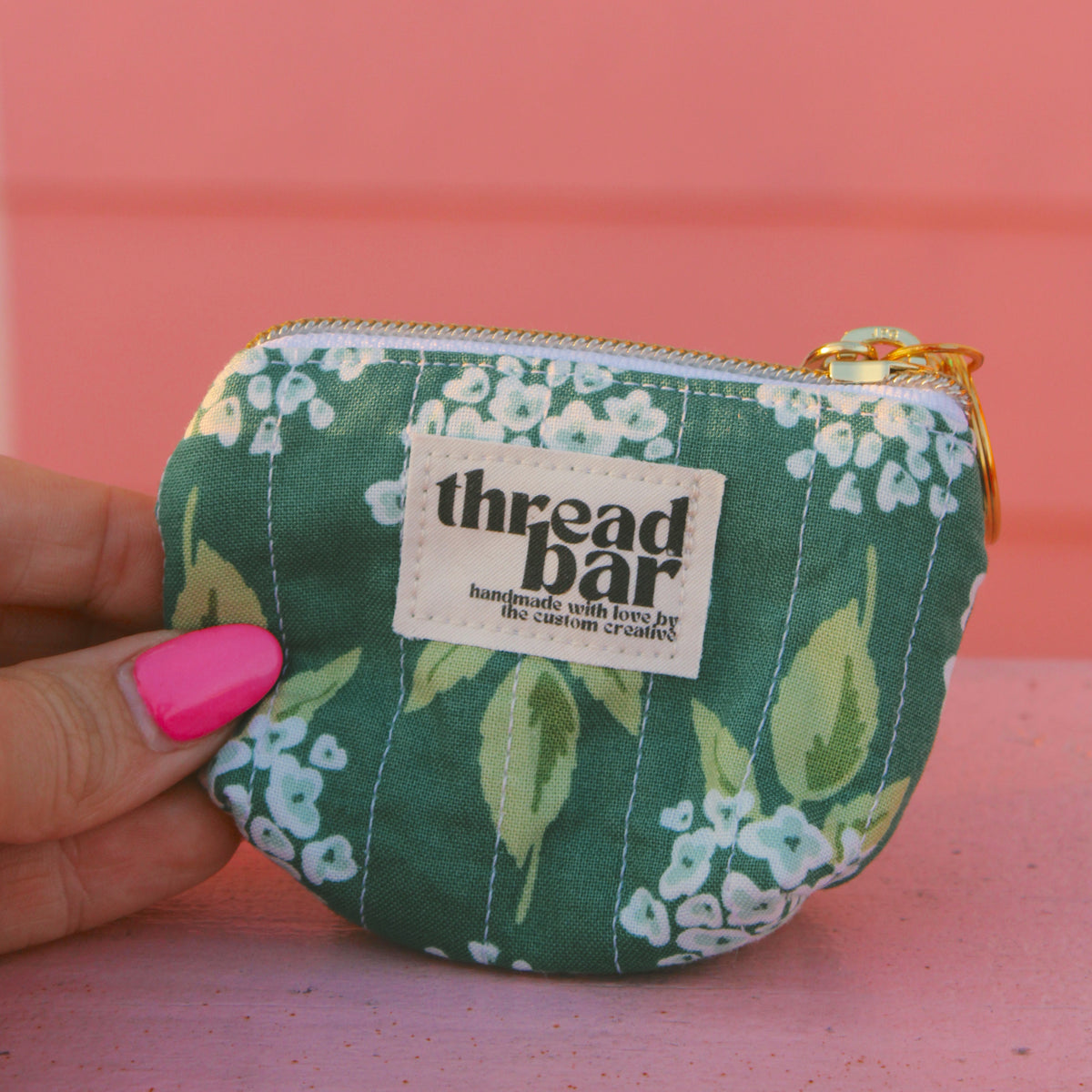 Green Hydrangea Coin Bag