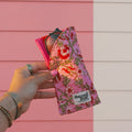Pink Floral Glasses Case