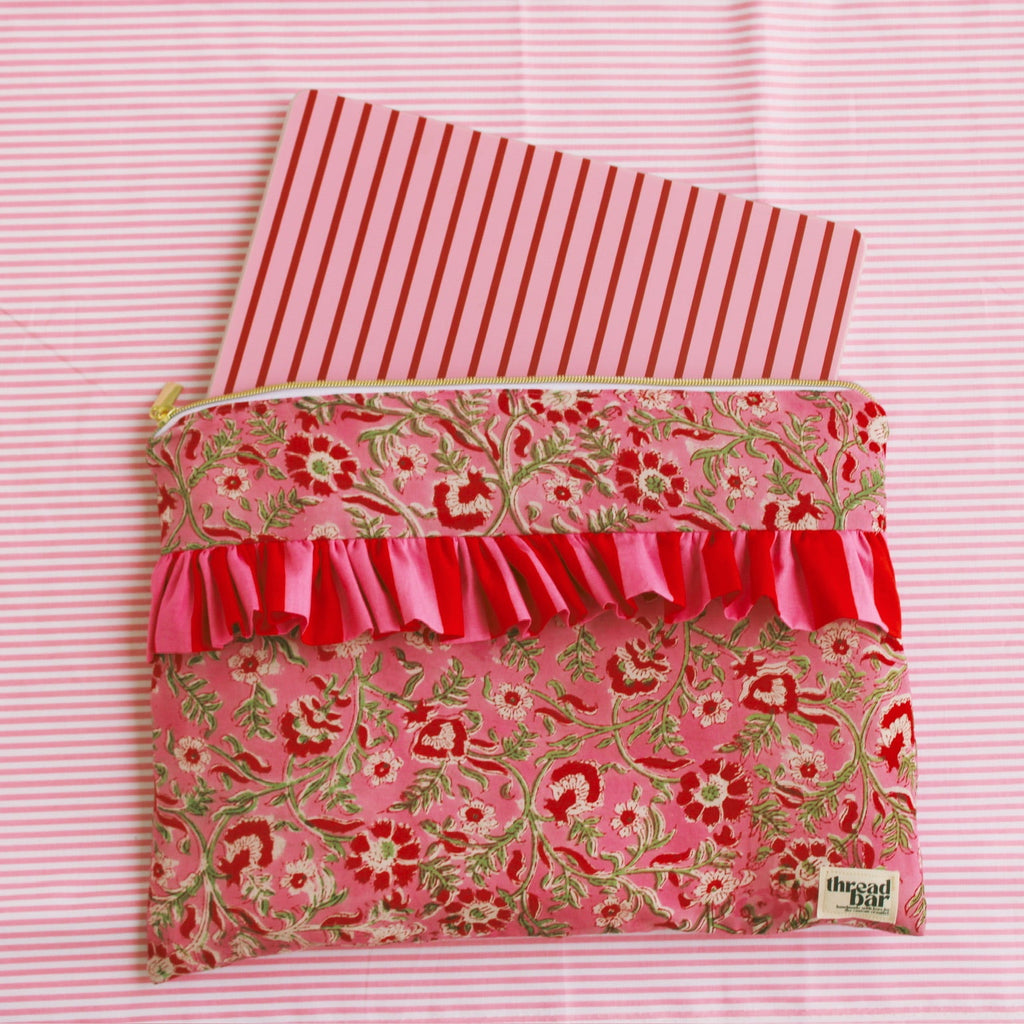 CUSTOM Laptop Bag with Accent Ruffle!