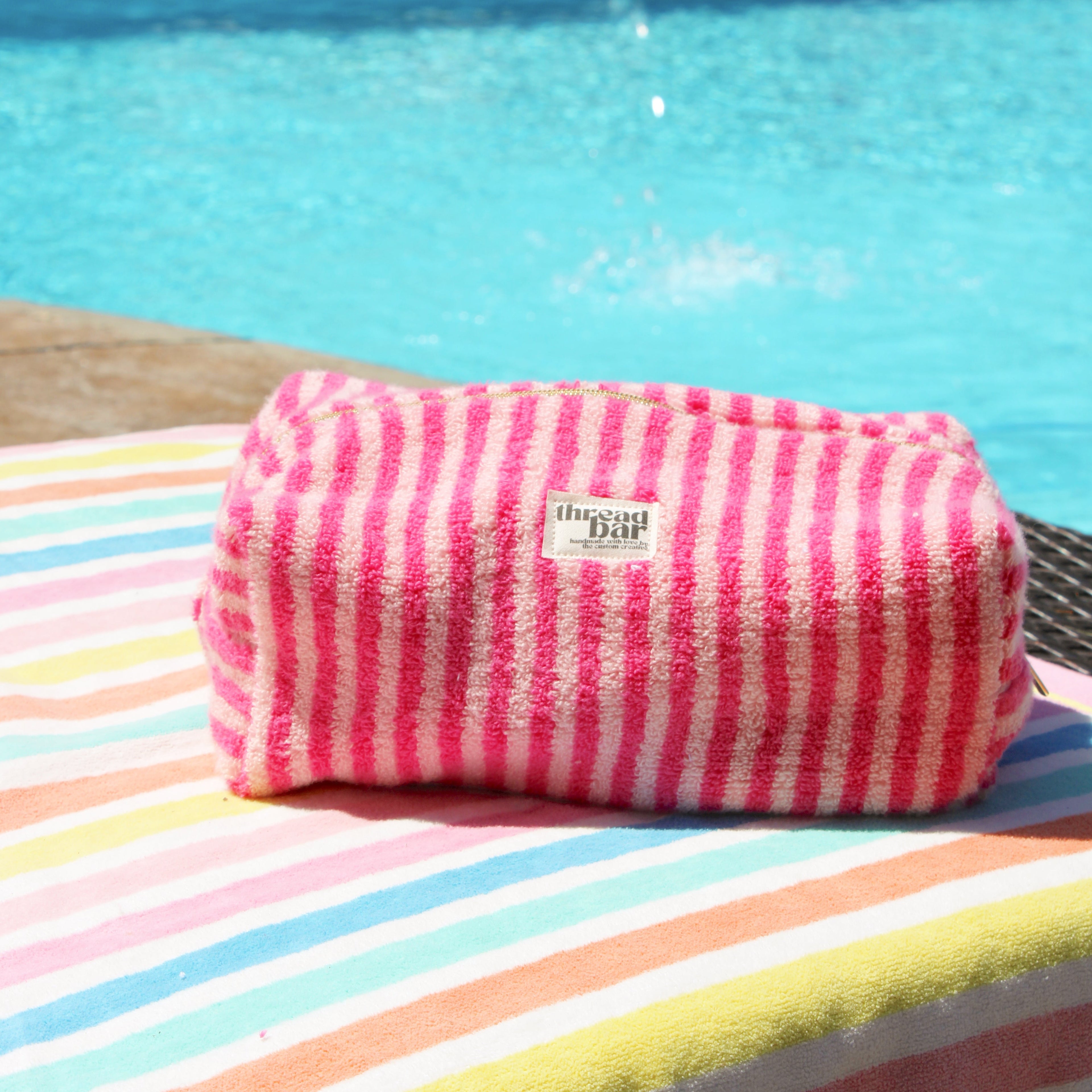 The Pink Stripe Towel Bag!